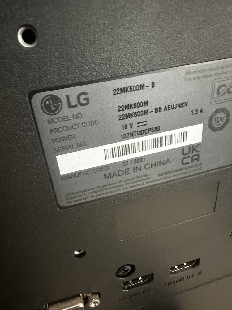 Монитор LG 22MK600M-B