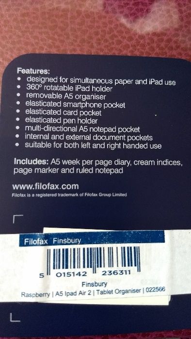Нов! Filofax A5 Finsbury iPad