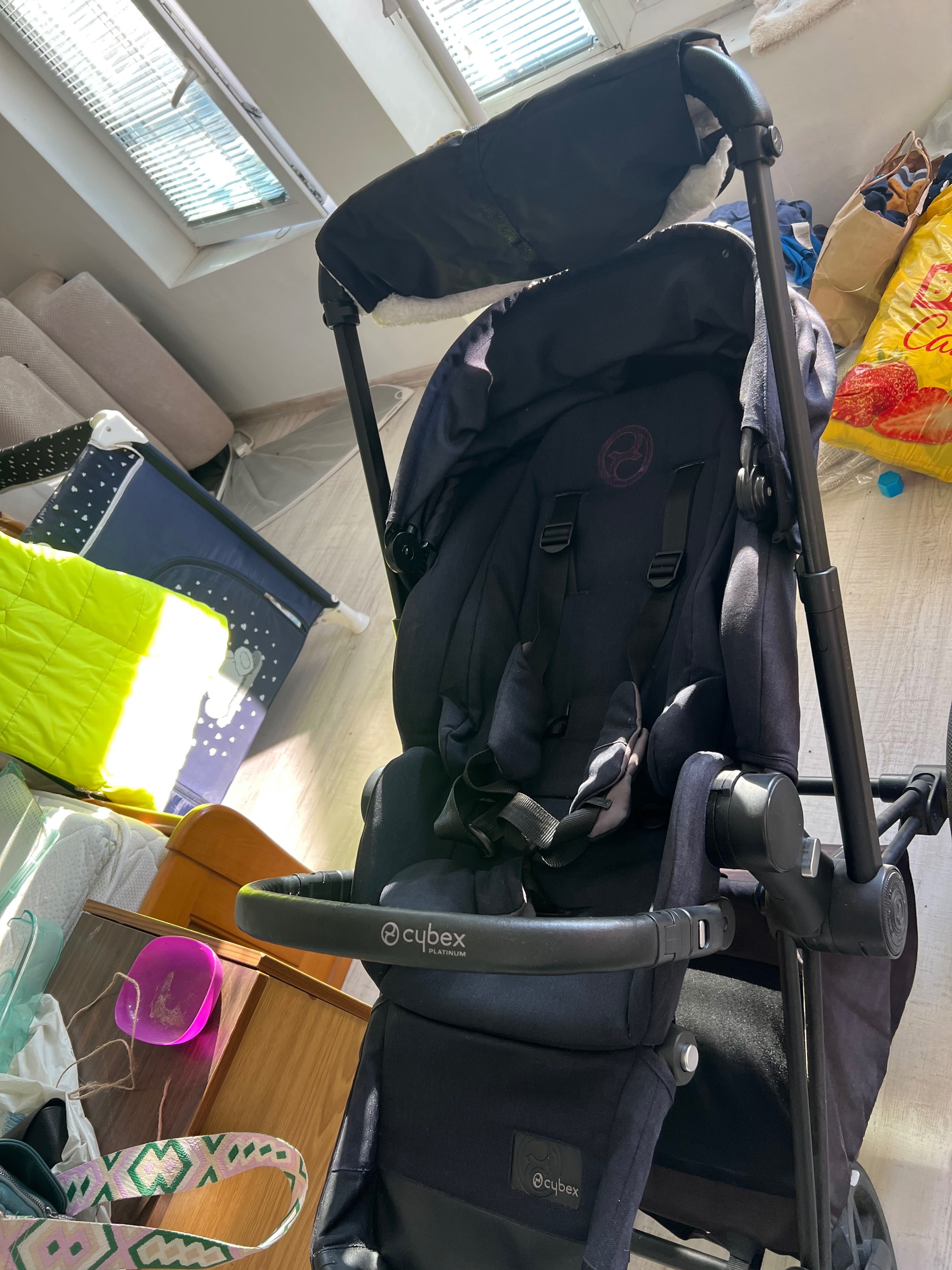 Cybex Priam midnight blue + подарък