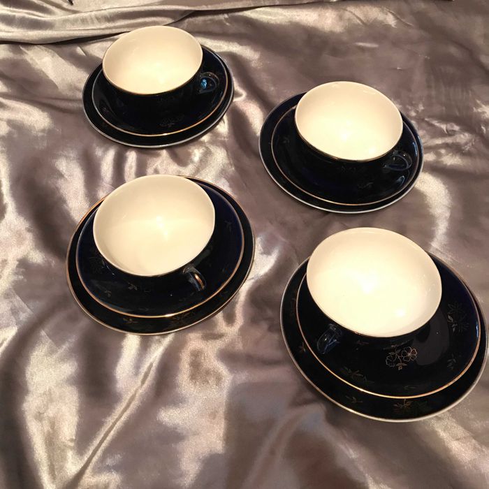 Чайное трио кобальт ЛФЗ редкое