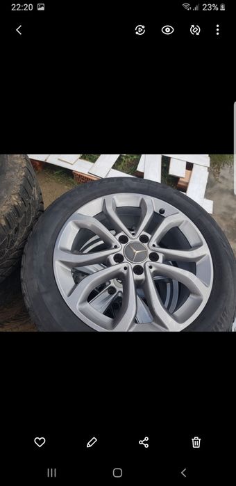 Jante mercedes originale 17 inch cu anvelope iarna