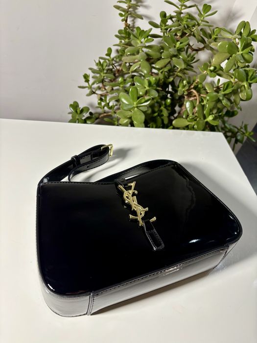 Кожена чанта ivsen loran черна-червена