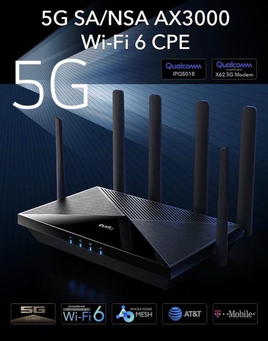 Router Cudy New 5G NR SA NSA AX3000 WiFi 6 CPE