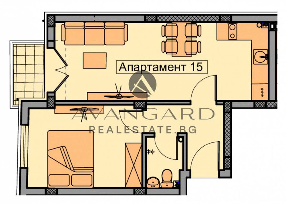 Продава се Двустаен апартамент в Пловдив, Христо Смирненски - 64 кв.м за 1407 €/кв.м - Снимка #1
