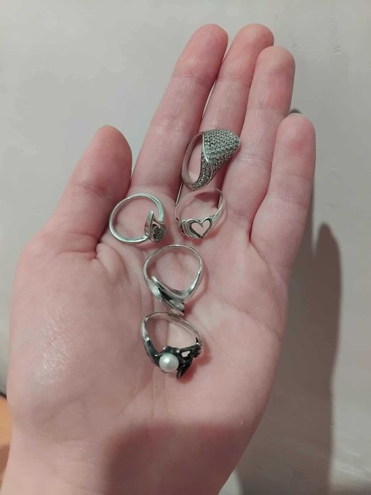 Комплект висококачествени сребърни пръстени