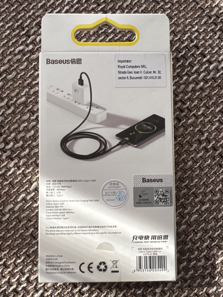 Baseus fast charging data