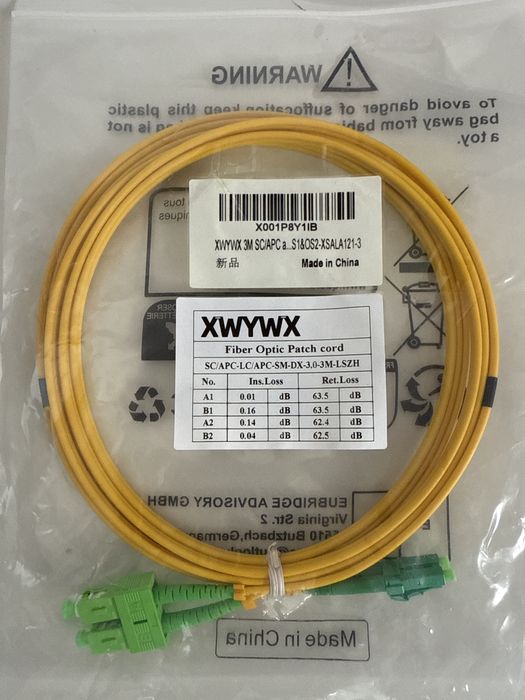 Cablu patch fibră optică 3m OM2/OM3 SXDX LSZH 3.0mm,duplex,LC FC SC ST