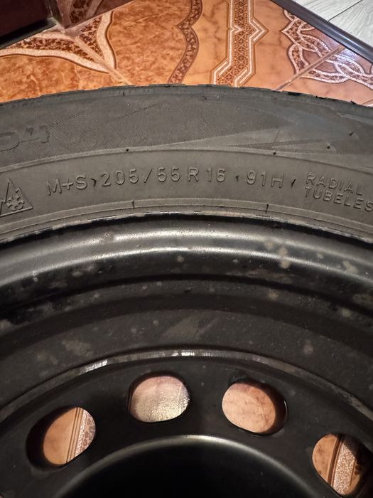 Set 4 anvelope cu janta de tabla pentru skoda Octavia