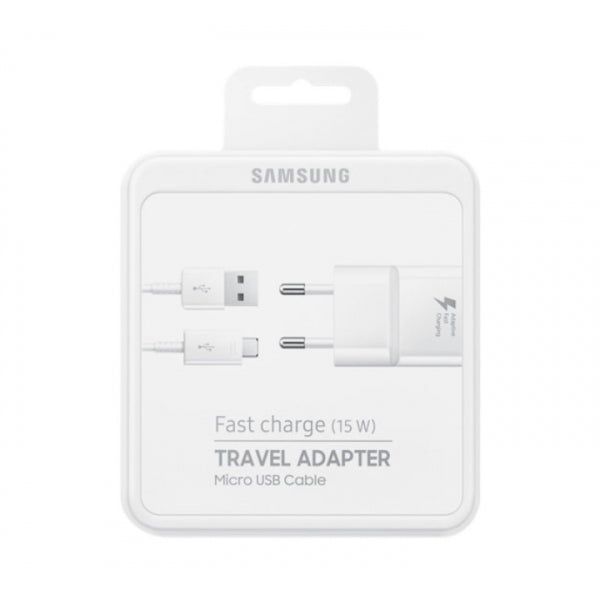 Încărcător Samsung Original 15W+Cablu MicroUSB cu adaptor Usb tip C