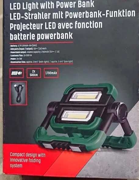 Lampa reflector, proiector cu LED de lucru, CU ACUMULATOR fara fir NOU