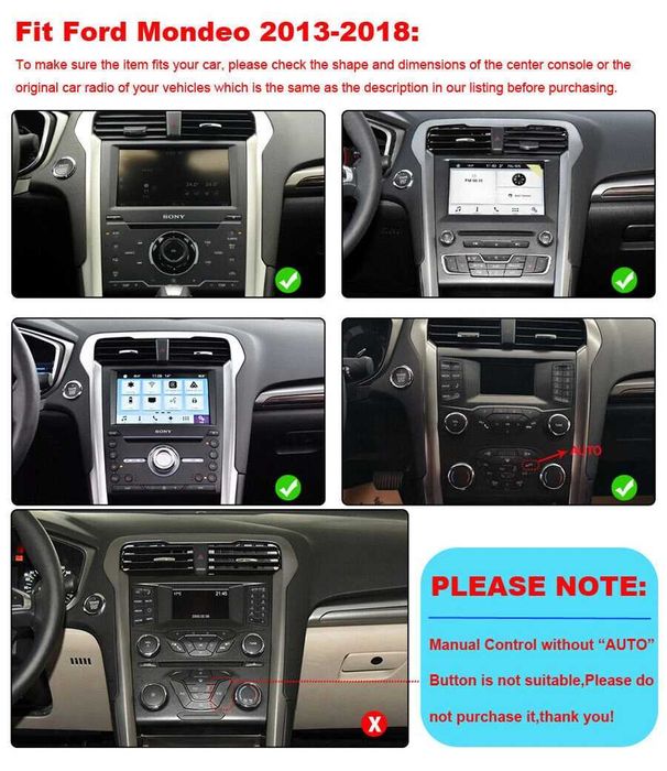 Ford Mondeo MK5 Android 13 Мултимедия