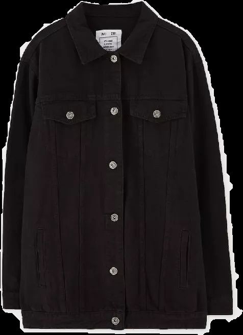 Geaca de blugi neagra oversize