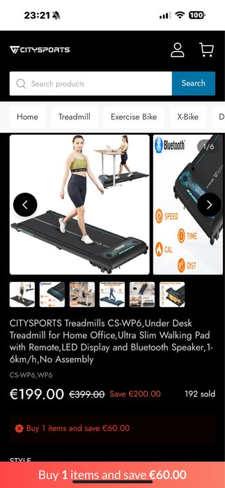 Banda de alergare CS-WP6 cu telecomanda