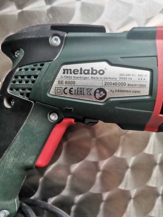 Masina de insurubat Metabo SE6000 + Metabo SM5-55 magazie de suruburi