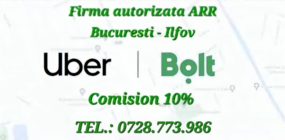 Colaborare Uber Bolt Sofer Firma autorizata ARR