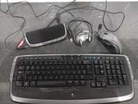 Комплект клавиатура мишка слушалки и тонколона Logitech