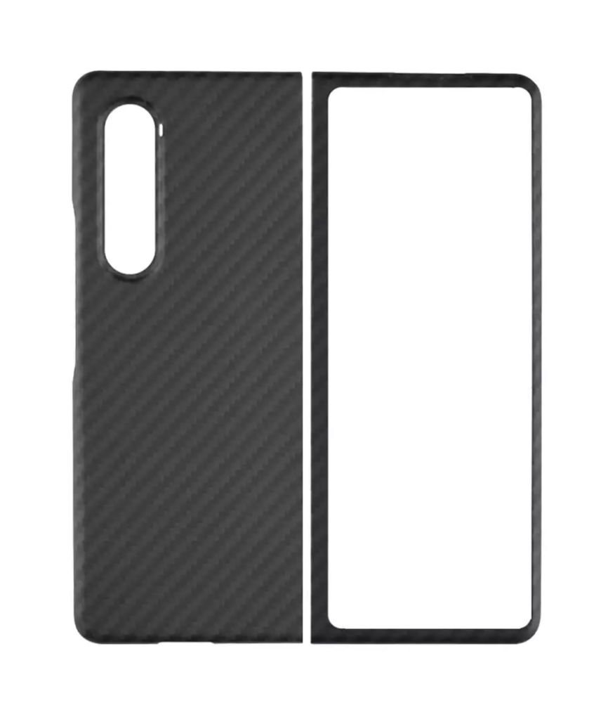 Husa Ultra Slim Neagra Din Fibra de Carbon Samsung Z Flip Fold 3 4 5