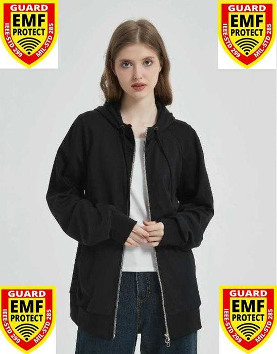 Екраниран Суичър от Сребърни Нишки Защита от Електромагнитно Излъчване