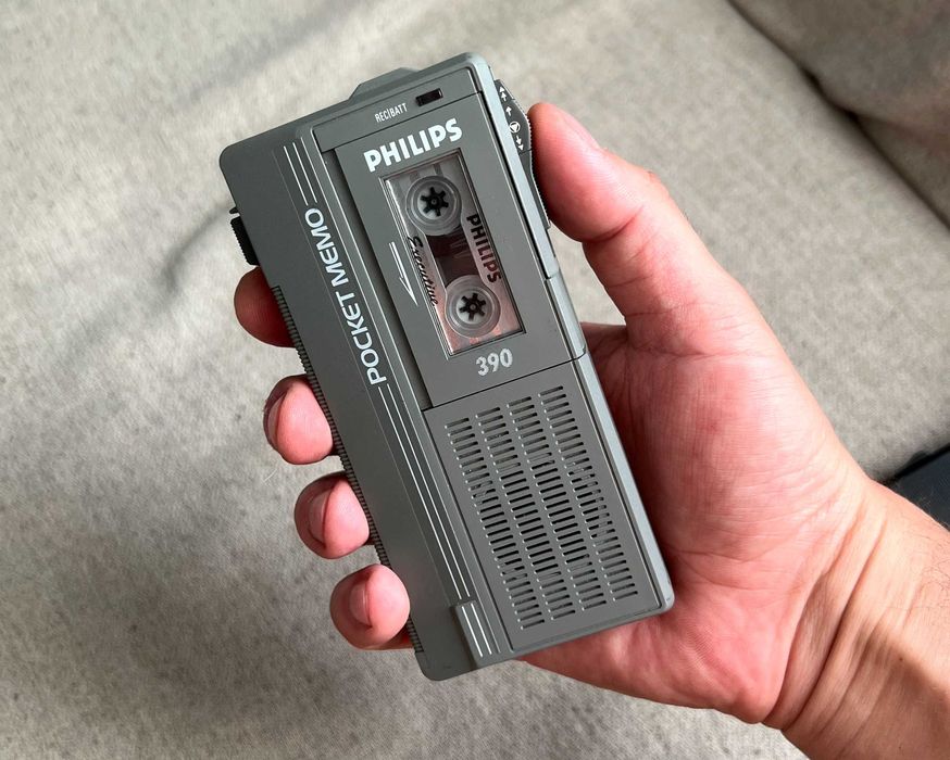 Reportofon Philips Pocket Memo 390 +Microcassette funcționează parțial