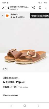 Papuci Birkenstok 38 piele