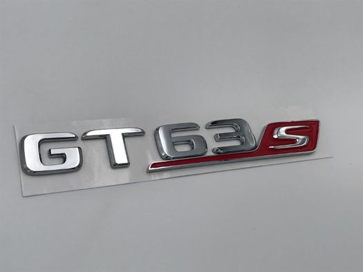 Emblema MERCDES GT 63S spate crom/rosu