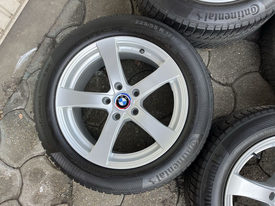 Jante aliaj 5x120mm, anvelope iarna 225/55 R17, BMW F10, F11, E60, X1