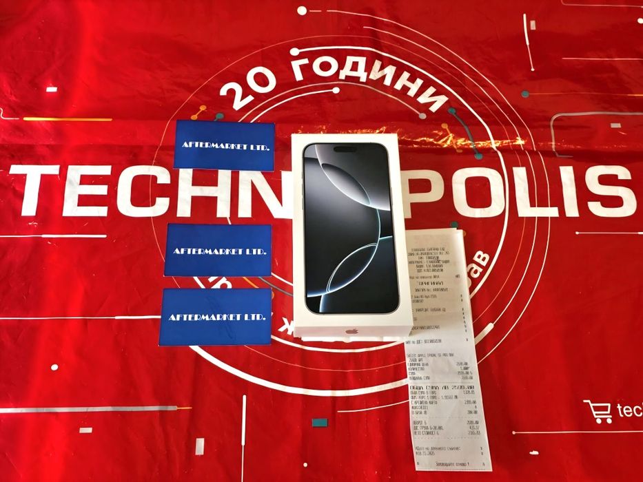 НЕАКТИВИРАН 256GB iPhone 16 Pro Max Гаранция Технополис '27 White