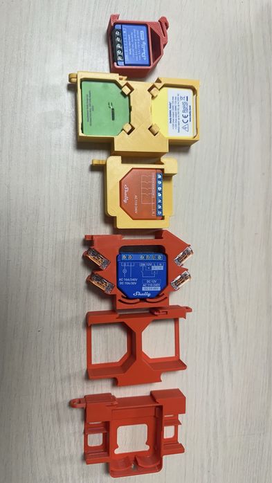 Suporti sina DIN pentru releele Shelly RGBW 2,Plus 1,Plus I4,Dimmer