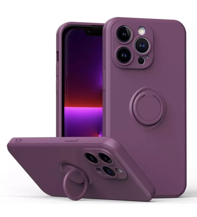 Iphone 14/PRO/MAX/PLUS Husa Silicon Liquid Interior Soft Suport Deget