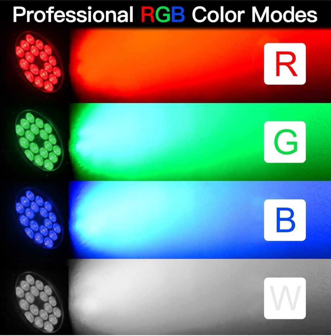 DMX 18 x 18W Водоустойчиви DJ LED Par сценични светлини RGBW IP67