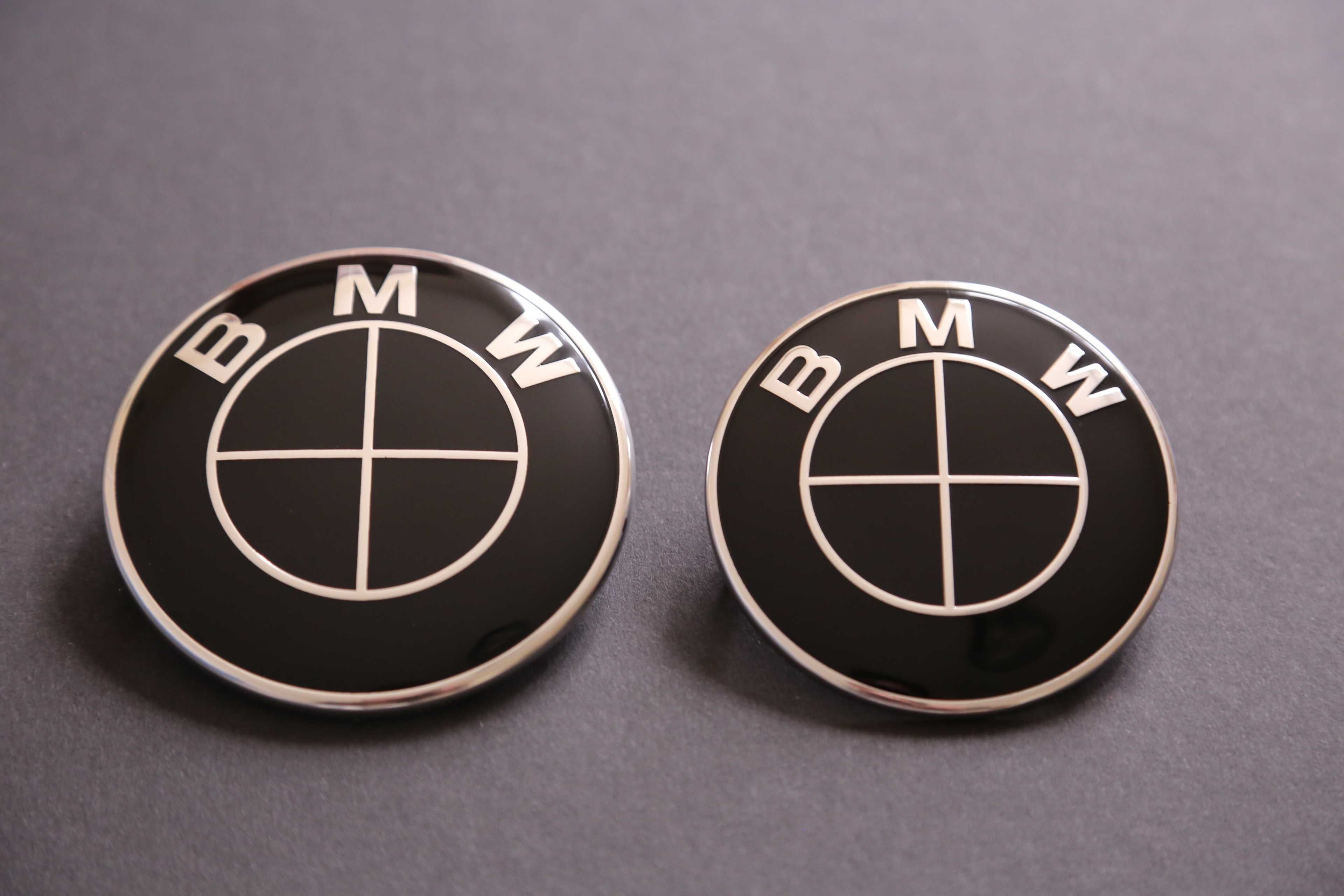 Stema sigla emblema BMW capota/portbagaj Full Black sau Albastru/Alb