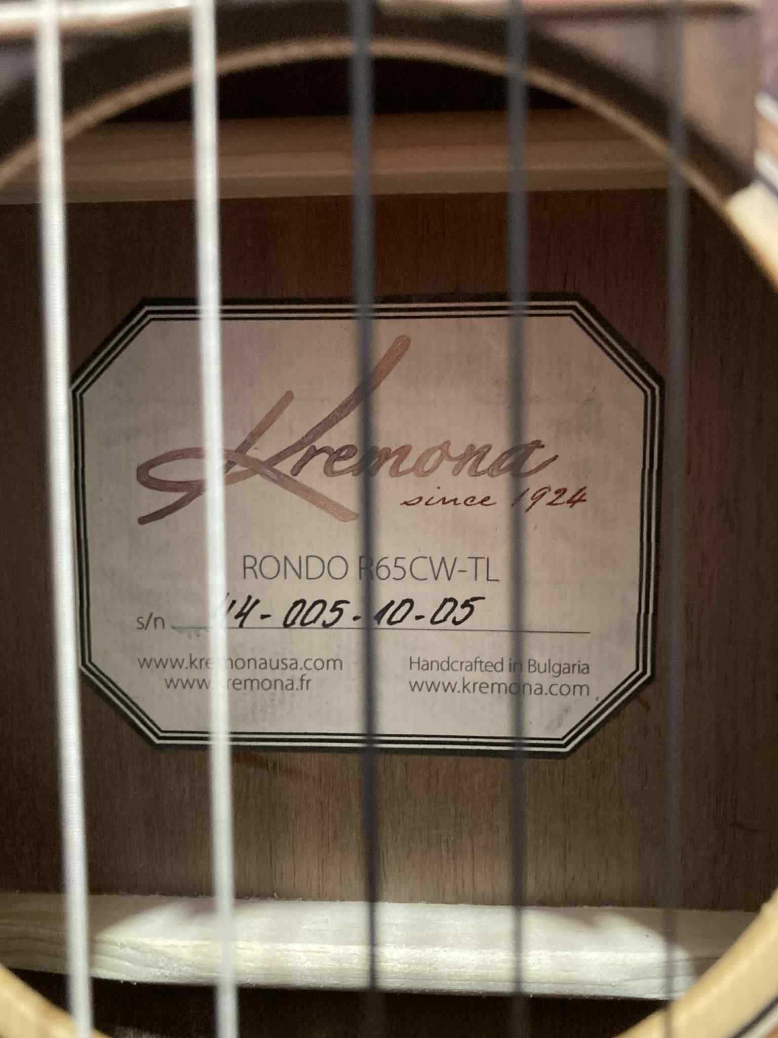Класическа китара Kremona Rondo R65CW TL
