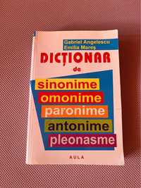 Dictionar sinonime, omonime, paronime, antonime si pleonasme, AULA