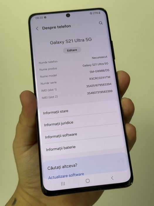 SAMSUNG Galaxy S21 Ultra 5G, 128GB, 12GB RAM, Dual SIM, Phantom Black