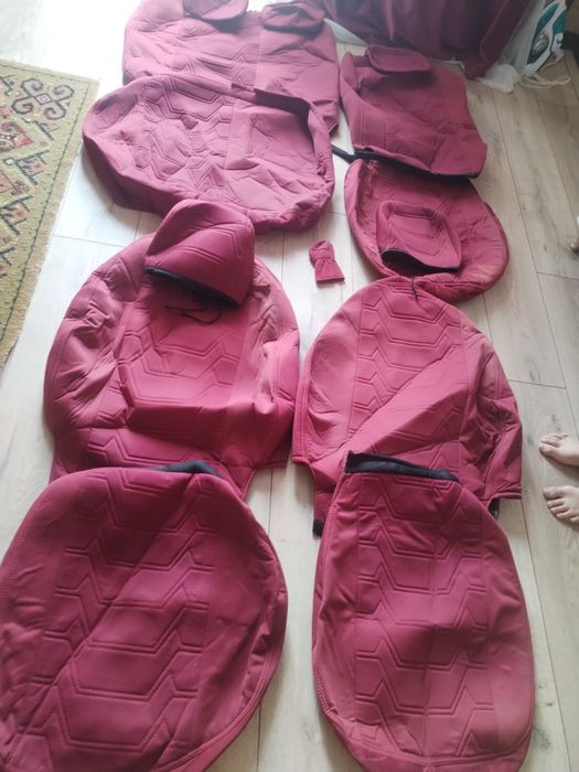 Чехол на авто Спарк бордовый цвет+бонус!