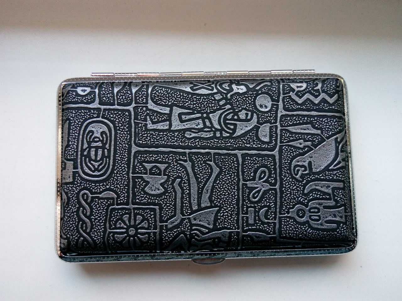 портсигар отделанный  кожей  «Древний Египет»