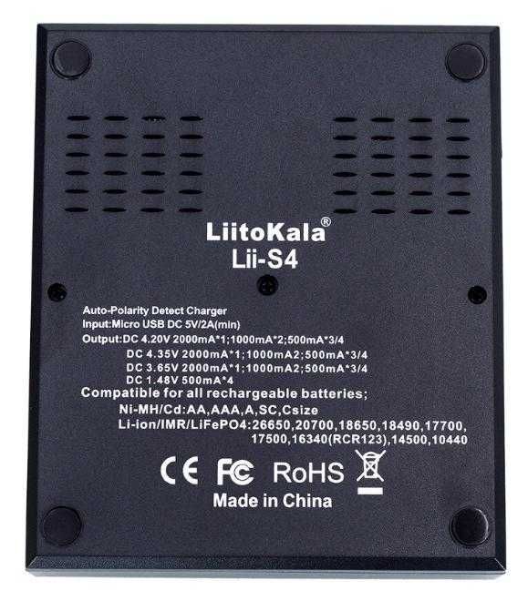 ФотоВолт Зарядно за 4х Батерии Liitokala Lii-S4 LiFePO4 18650 RCR123