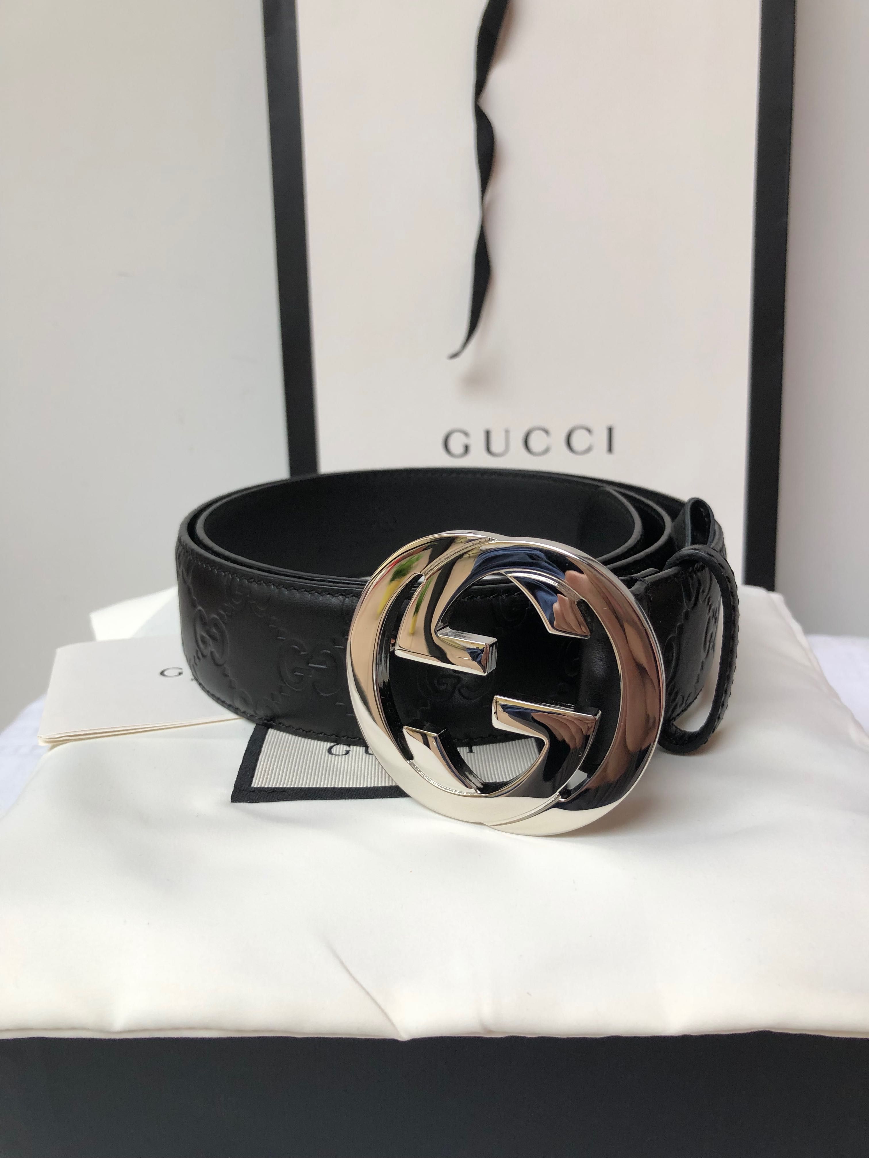 Curea originala Gucci Signature din piele noua cu factura