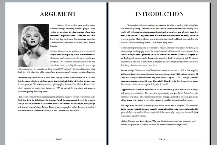 Marilyn Monroe sau alte tematici - Atestat Engleza