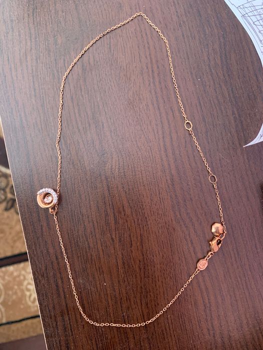 Колие със сваровски Rose Gold