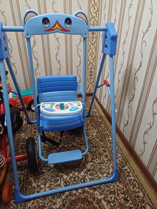 Детский качеля синий
