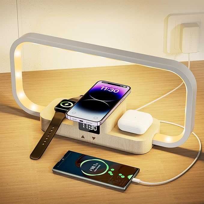 Set Lampi de noptiera cu functie de incarcare wireless