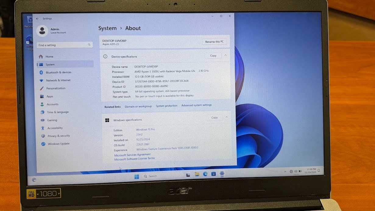Лаптоп Dell Vostro 3515 и Acer Aspire 3 A315-23