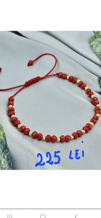 Bratari snur cu bilute aur 14k,pret