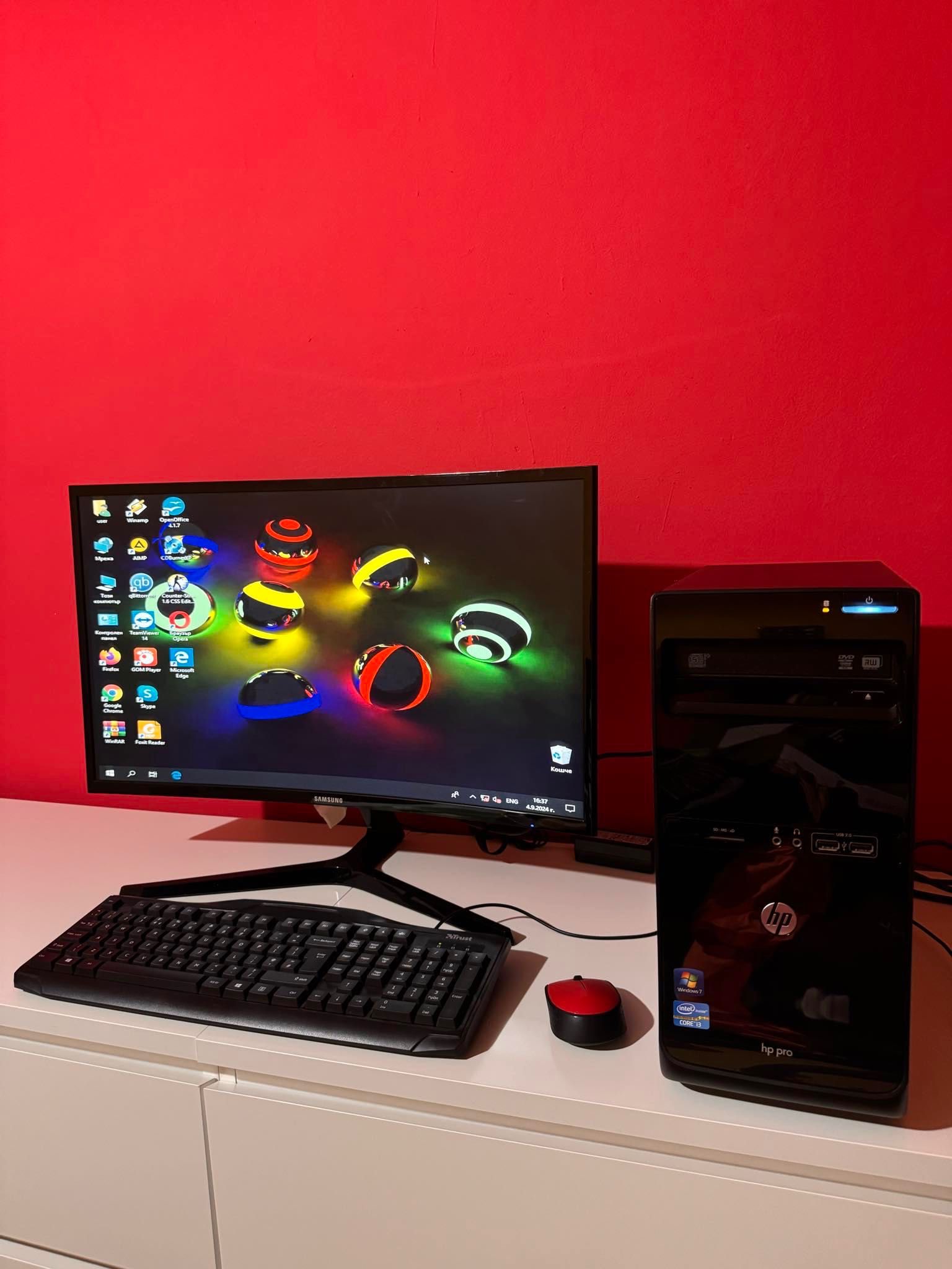 Компютър HP core i3-2120 и монитор Samsung