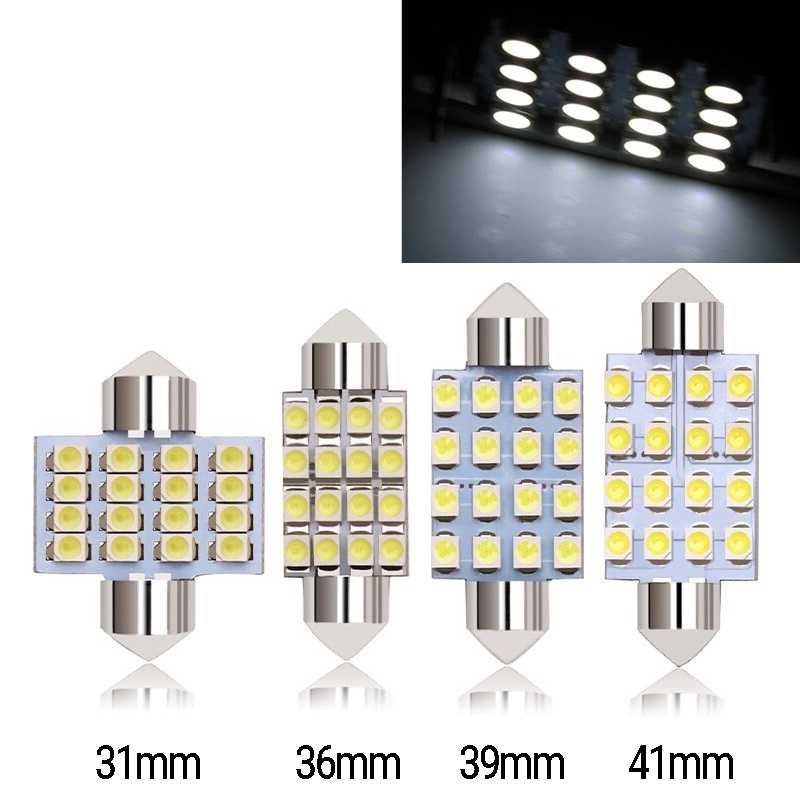 LED Лед Диодни Крушки  31мм, 36мм, 39мм, 41мм, 12V, Бяла Светлина