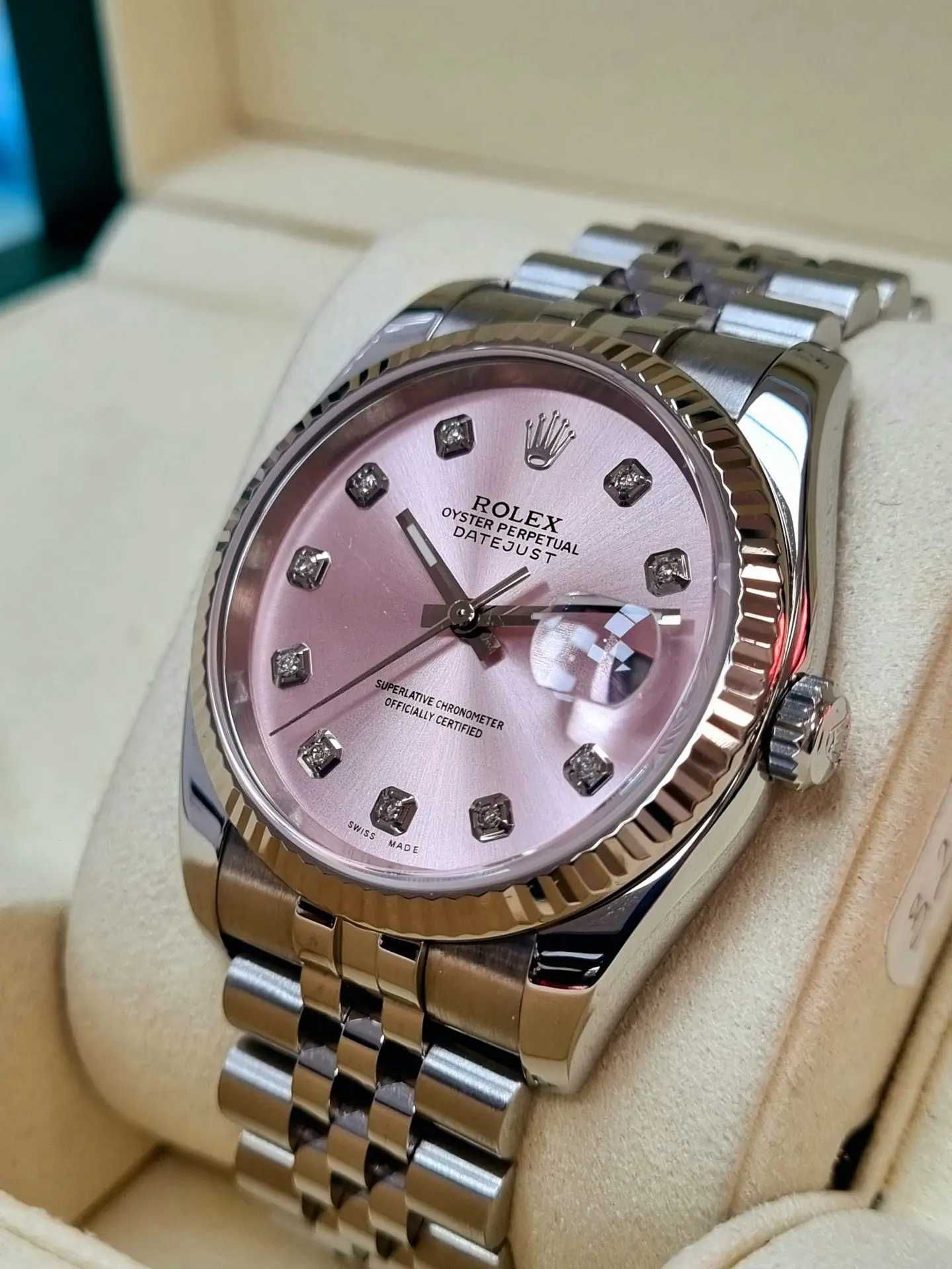Дамски Часовници 36mm сребристо розово