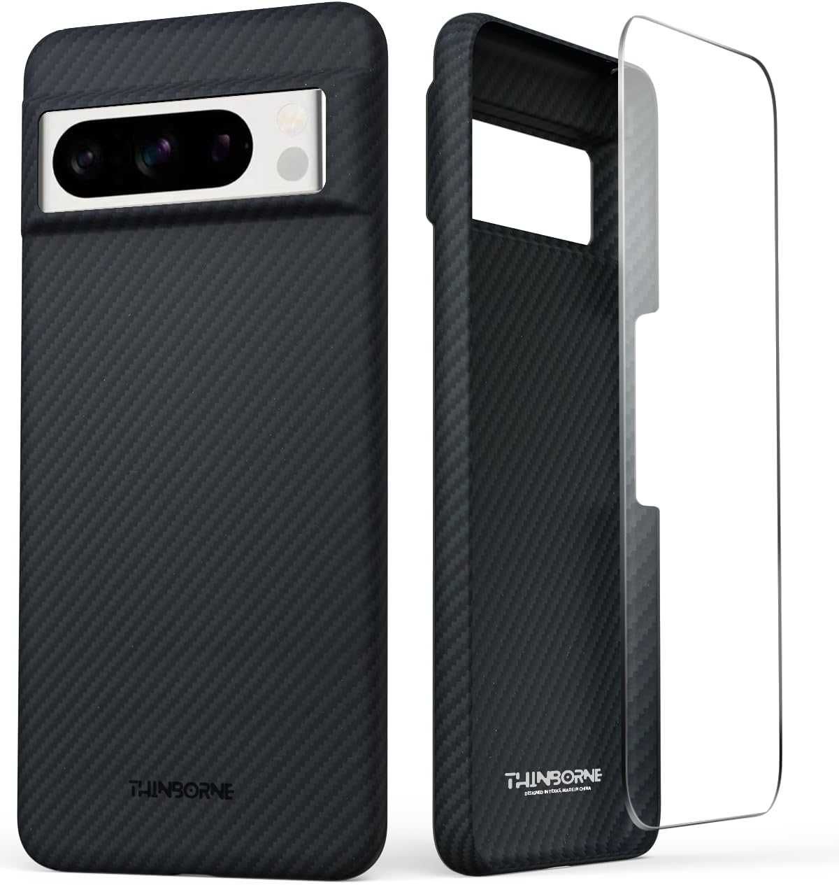 Сверхтонкий чехол Thinborne для Google Pixel 8 Pro, + 2 защитных стекл