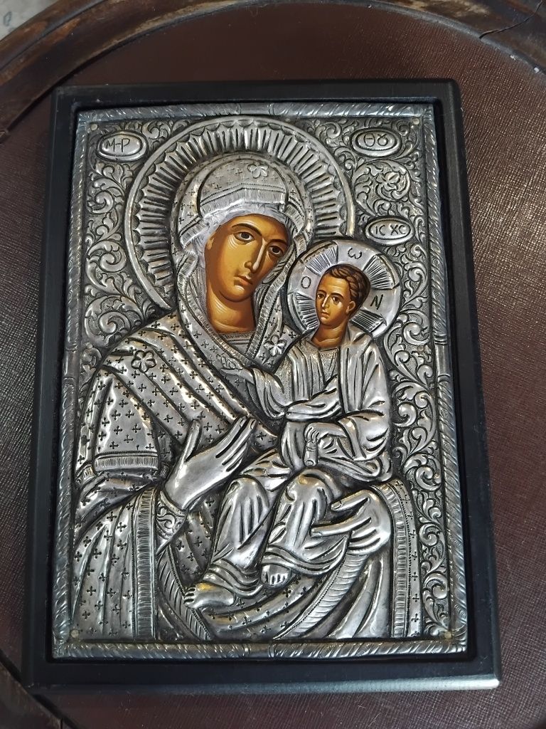 Стара сребърна икона !