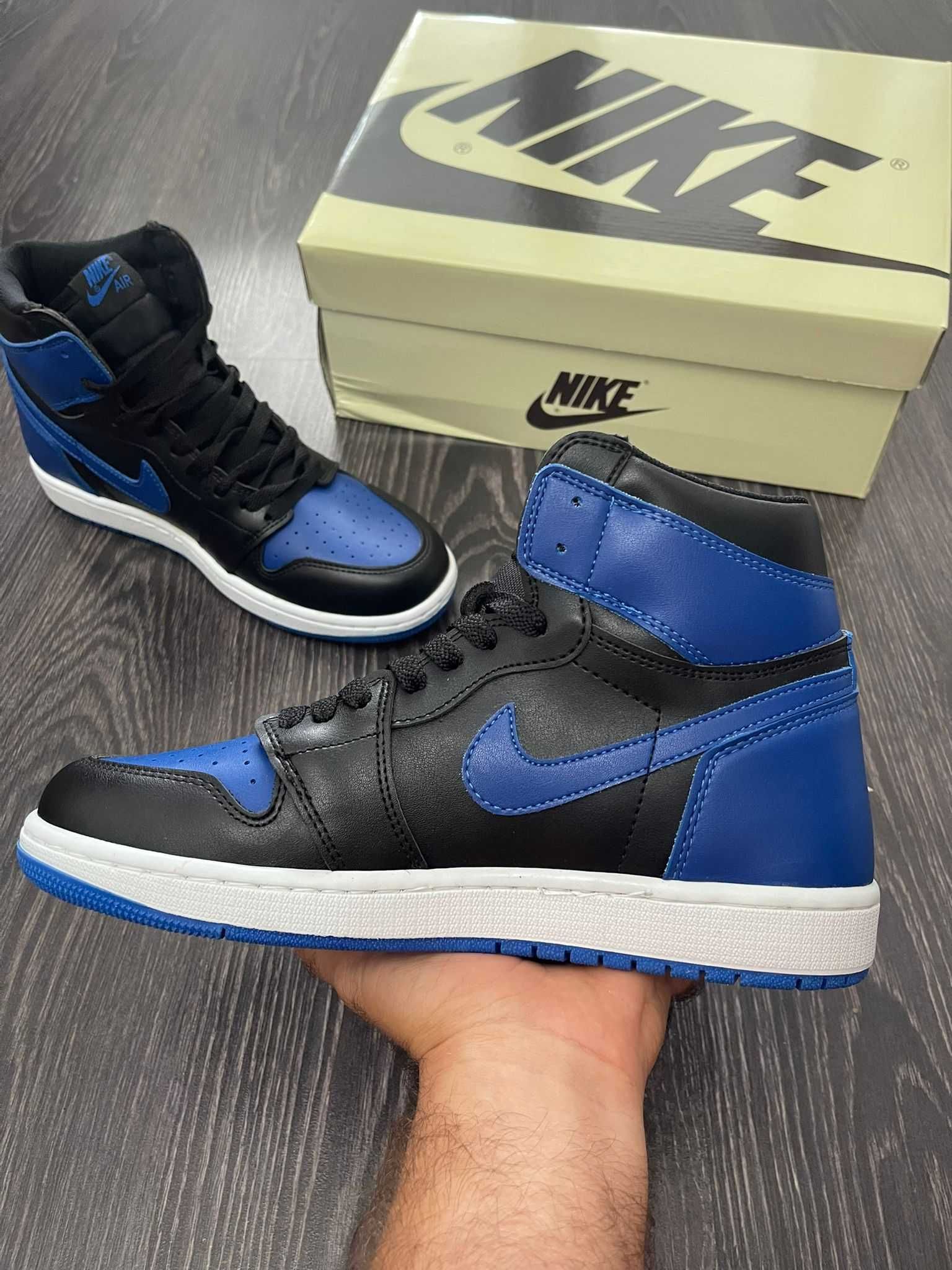 Nike Jordan 1 High Royal Blue / Adidasi Premium / Noi